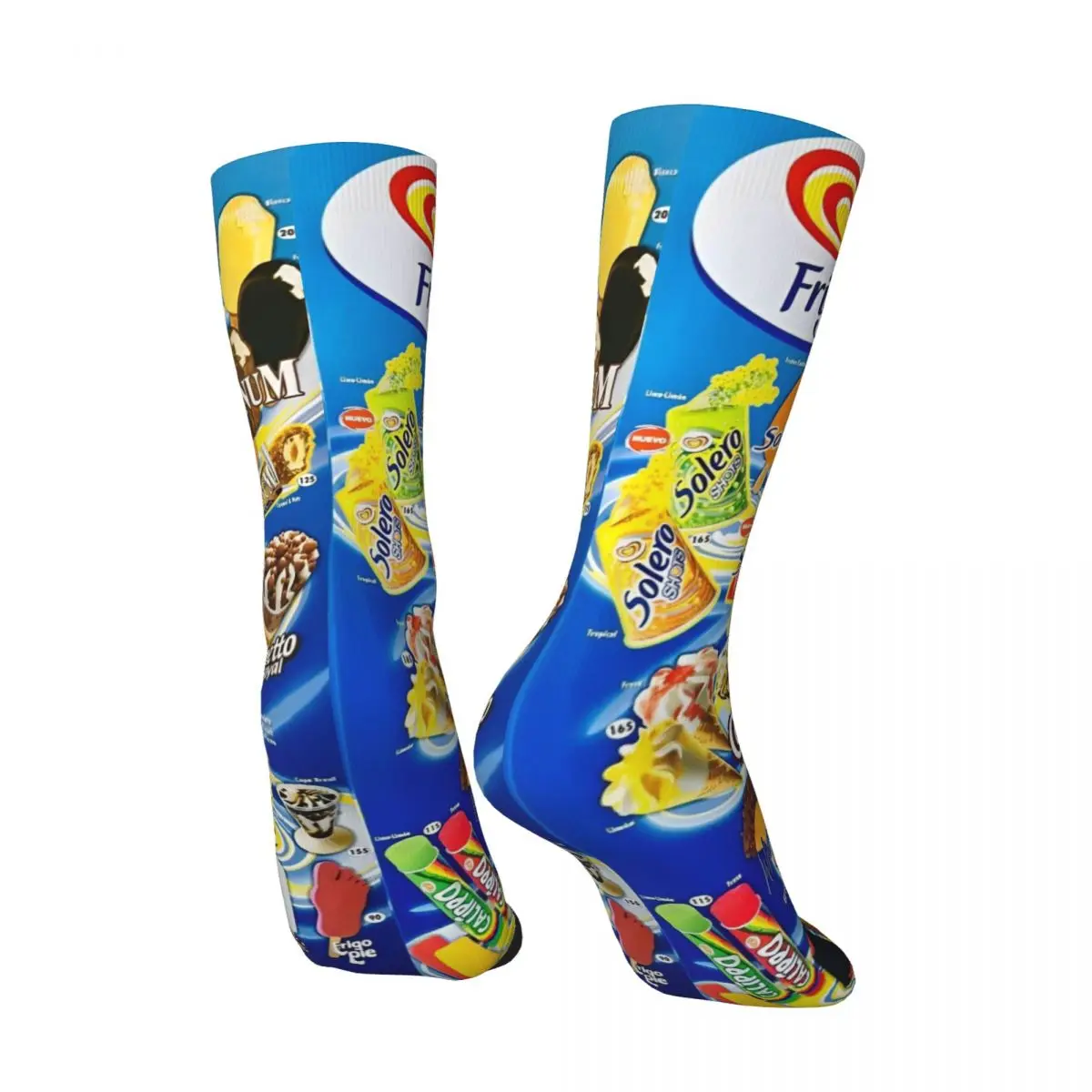 Ice-Cream Print Stockings Men's Socks Warm Soft Funny Socks Winter Outdoor Anti Sweat Graphic Socks Gift