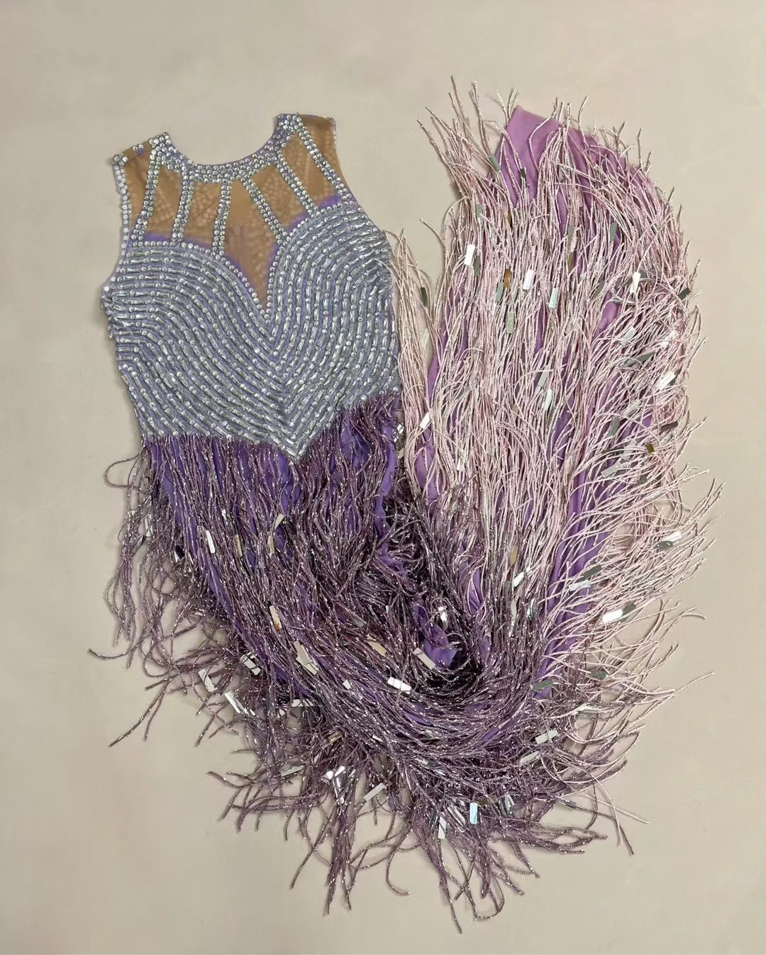 High-end Prom Long Dress Women Sparkly Rhinestone Tassel Evening Gown Birthday Night Party Festival Celebrate Sexy Dress Piaoliu