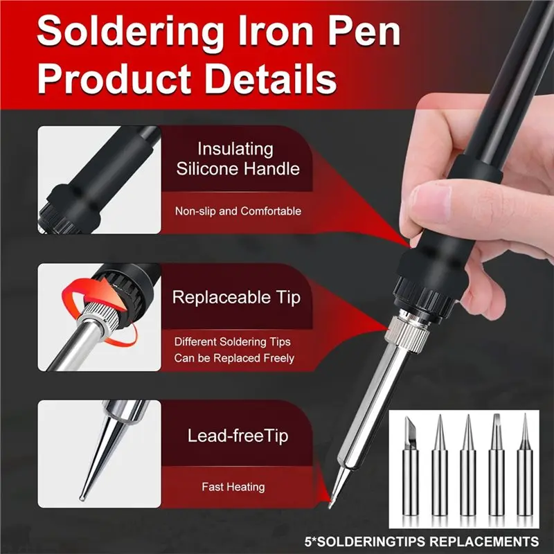 [NEW!A08R】 Cordless Soldering Iron For Worx 4PIN 20V Battery With Digital Display USB Type-C