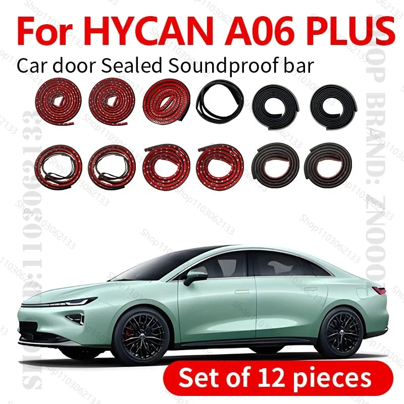 Car Door Seal Strip Rubber Double Layer Sealing Protector Soundproof Strip Seal Strip 12PCS Set  For 2024-2025 HYCAN A06 PLUS