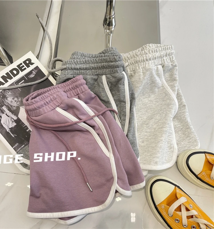 

Женские спортивные шорты больших размеров (до 300 фунтов), повседневные, для дома, фитнеса, бега, йоги, с высокой талией, асимметричные, из полиэфирного волокна