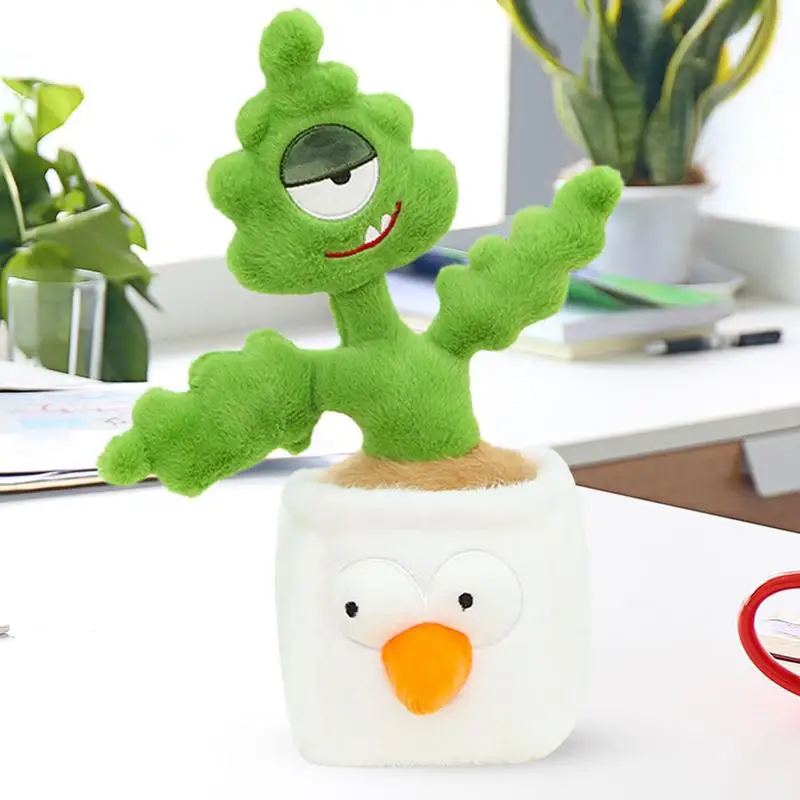 Vaso de plantas plushies dos desenhos animados mesa planta de pelúcia árvore macia vaso recheado huggable planta animais de pelúcia decorativos para