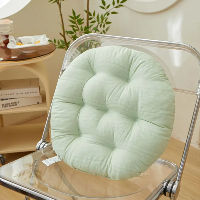 New Solid Color Soft Circular Cushion Cozy Round Chair Mat for Home Office Dormitory Anti Pressure Hip Pad for Long Sitting