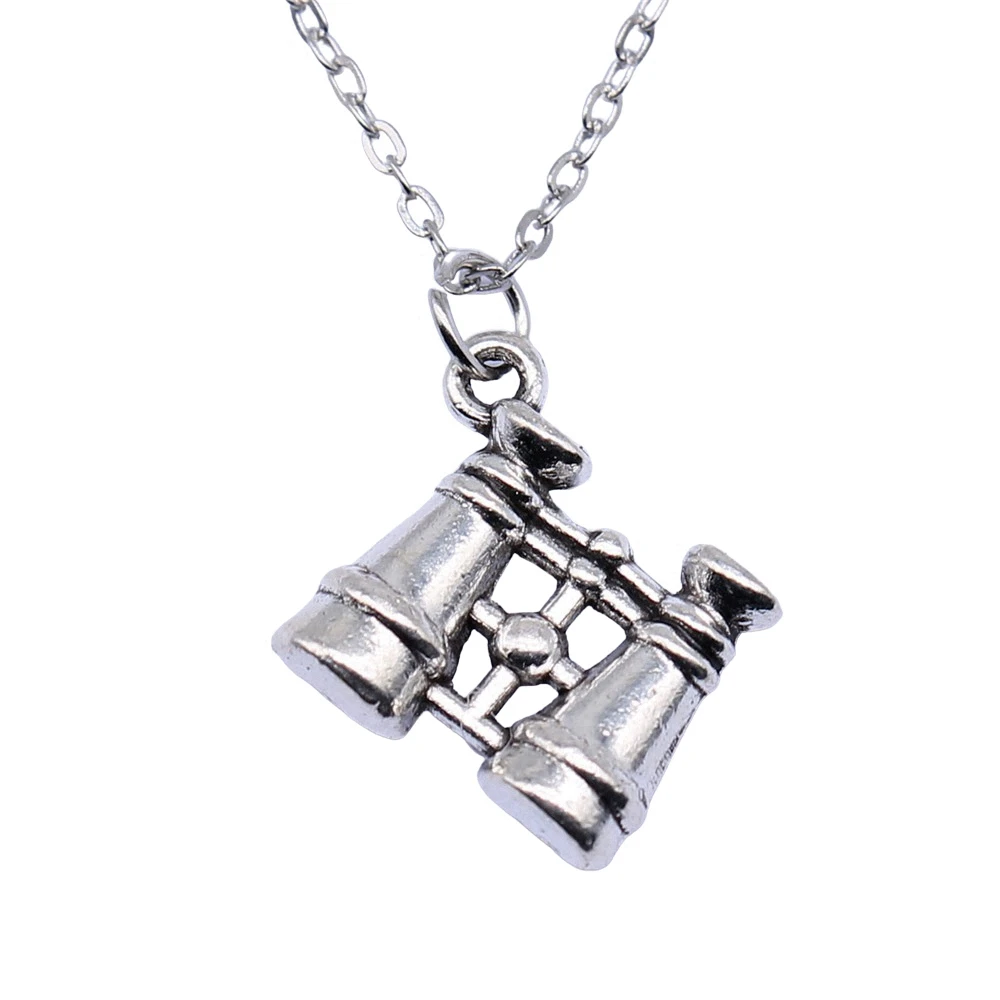 1pcs Telescope Pendants And Necklaces Nail Charms Jewelry Tools Handmade Chain Length 40+5cm