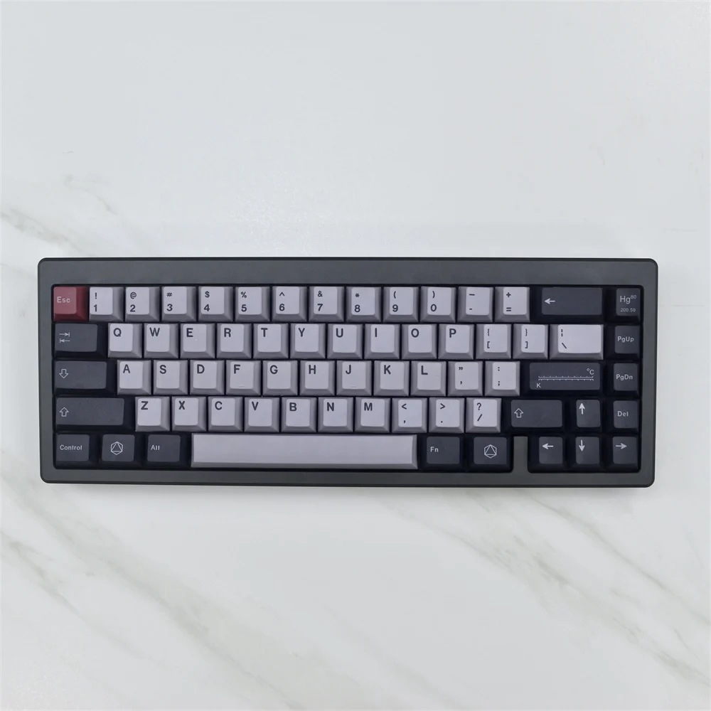 Conjunto de teclas de mercúrio com 129 teclas, teclas de perfil cereja, sublimação de tinta, pbt, para teclado mecânico mx, jogos, escritório
