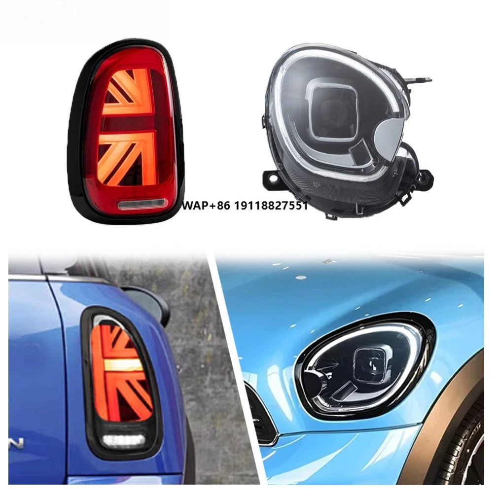 

HETOP Mini R60 Headlight Taillight 2010-2016 Set Custom Dual Beam Projector Upgrade LED Sequential Turn Signal Tail Lamp for