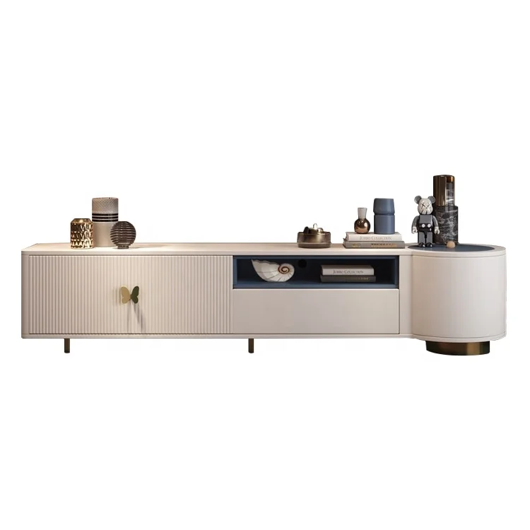 #2021 Latest Simple Living Room Furniture Set Wooden Coffee Table with 85-inch TV Stand TV Cabinet