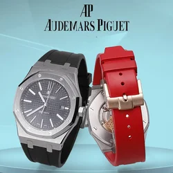 For Ap Royal Oak Rubber Concave Interface Watchbands Men Women 15400 26326 Waterproof Breathable Silicone Replace Watch Strap