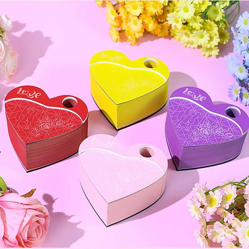 3D блокнот для заметок, искусство 156 листов, форма любви, цветочная бумага, резьба по искусству, блокнот в форме цветка, нелипкие почтовые заметки, креативная бумажная карта