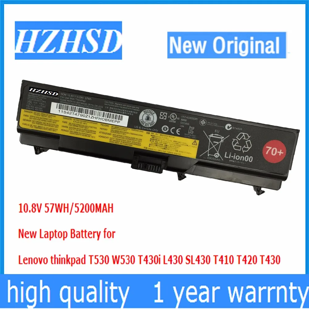 

10.8v 57wh New Original T430 Laptop Battery for Lenovo thinkpad T530 W530 T430i L430 530 SL430 T410 T420 45n1005 45n1004