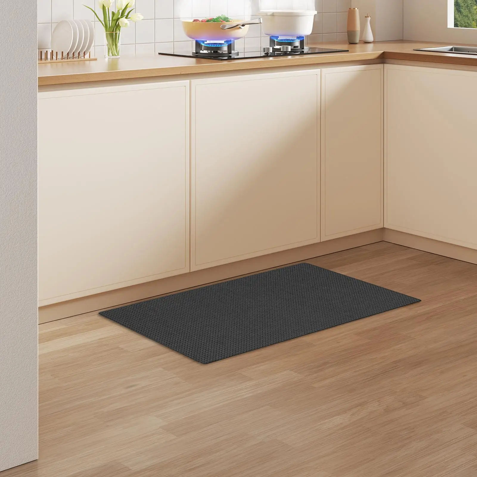 

Kitchen Floor Mat Waterproof And Non-slip Kitchen Mats For Floor Scratch-Resistant Smooth Cushion Carpet For Indoor Outdoor