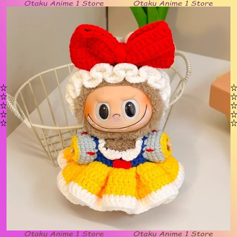 

Cartoon Handmade Princess Dress for Labubu Cute Snow White Dress Set Mini Plush Doll Clothing Fashion Doll Accessories
