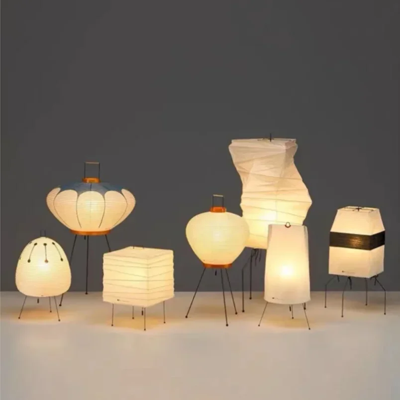 Modern Akari Noguchi Yong Floor Lamp Rice Paper Lantern Floor Light For Living Room Sofa Bedroom LED Japanese Tripod Floor Lamp