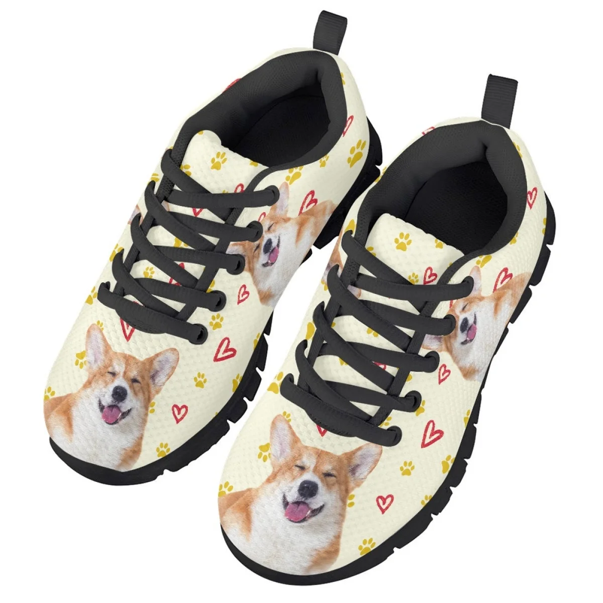 Kawaii corgi Kinder laufschuhe für Jungen Mädchen atmungsaktive Laufschuhe tragen widerstands fähige runde Zehen Jogging wohnungen zapatilla