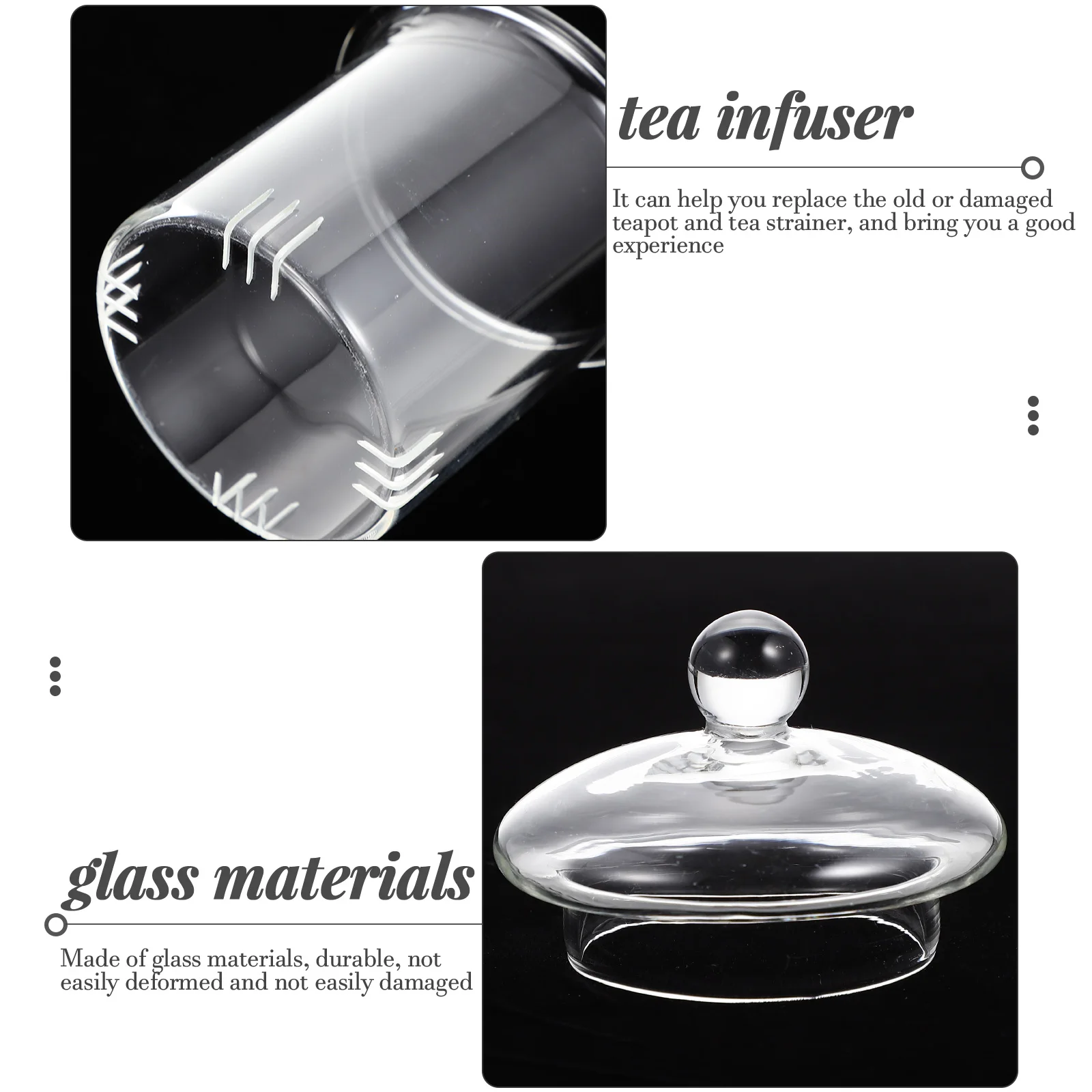 

Teapot for Loose Leaf Strainer Mesh Infuser Cooking Utensils Transparent Travel