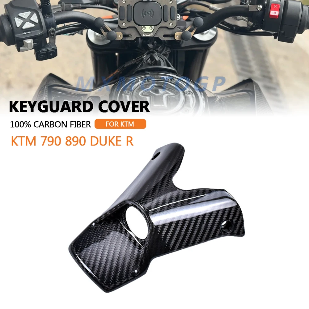 

100% углеродное волокно, крышка замка зажигания, обтекатель для KTM 790 Duke 890 Duke R 2018 2019 2020, чехол для ключа, аксессуары для мотоциклов