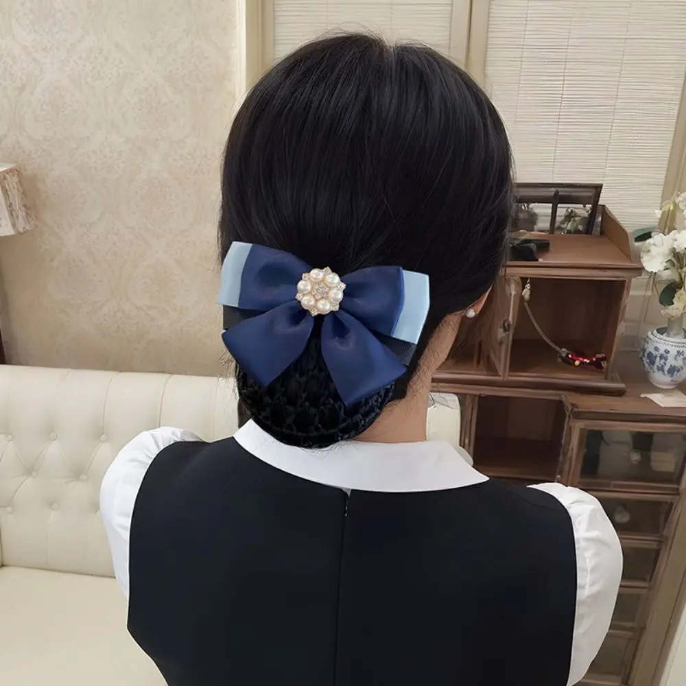 달콤한 항공 승무원 넥타이 한국 모자 선원 복장 나비 넥타이 활 헤어 네트 커버 간호사 헤어 클립 셔츠 액세서리