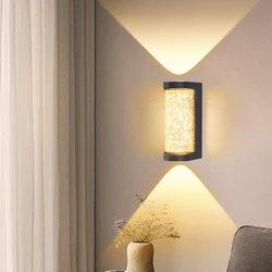 Indoor Luxury Led Crystal Wall Lamp 10W Modern Bedside Bedroom Living Room Aisle Background Wall Light AC85-265