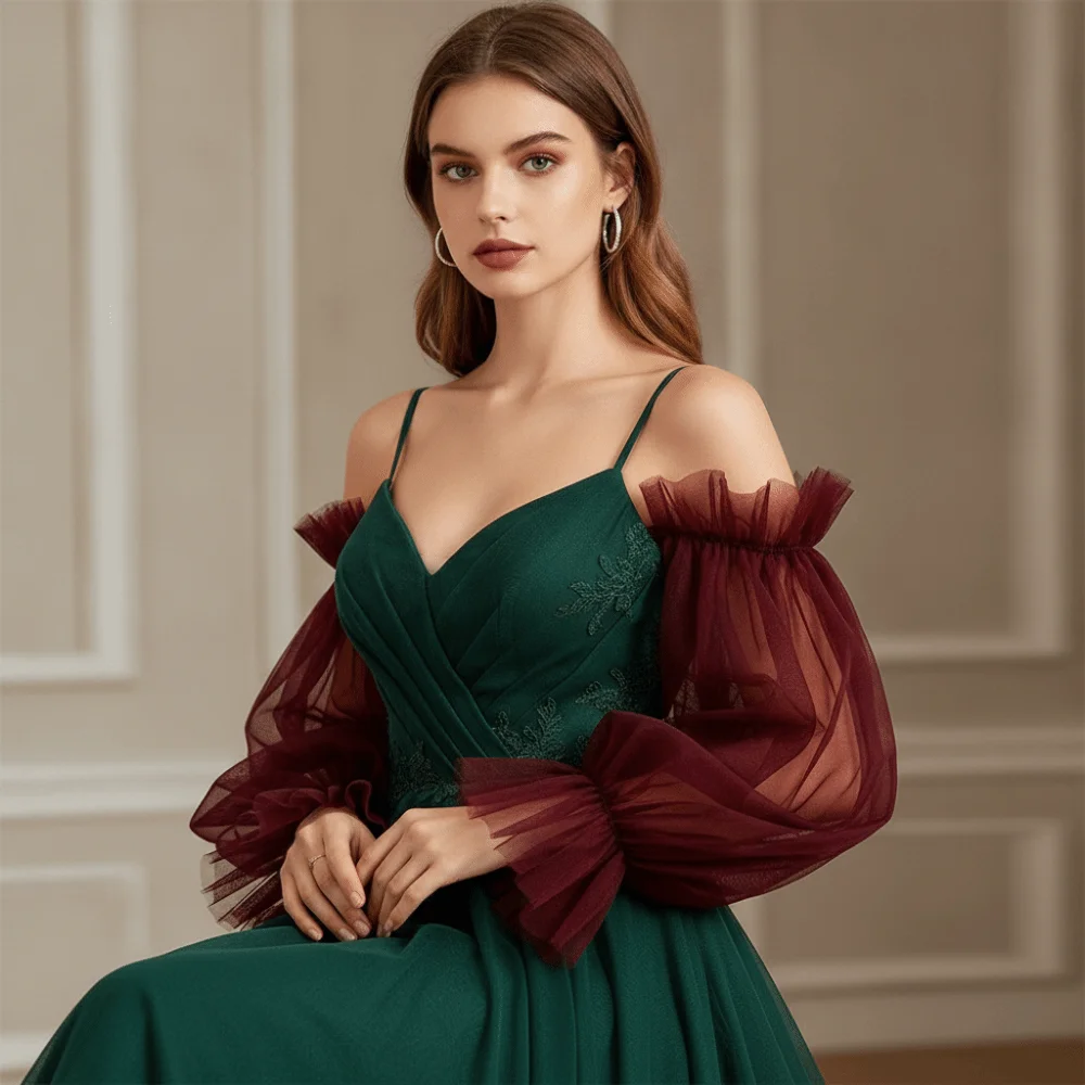 Fashion Elastic Cuff Bride Wedding Gloves Solid Color Wedding Dress Dress Removable Sleeve Soft Gauze Detachable Tulle Wedding