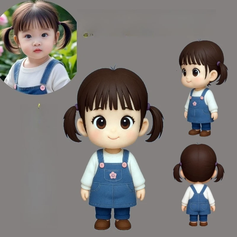 

Фигурка ручной работы на заказ, фигурка настоящего человека, персонализированная глиняная кукла на фотографиях, игрушечные фигурки, версия Q, 3D настройка