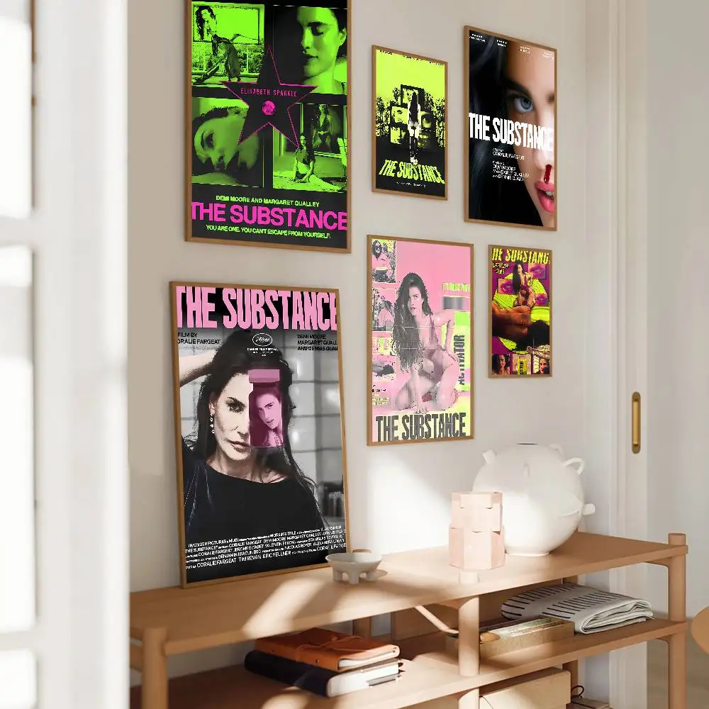 Classic Horror Movies The Substance Poster High Quality Print Waterproof Wall Art Sticker For Bar Living Room Decor Gift