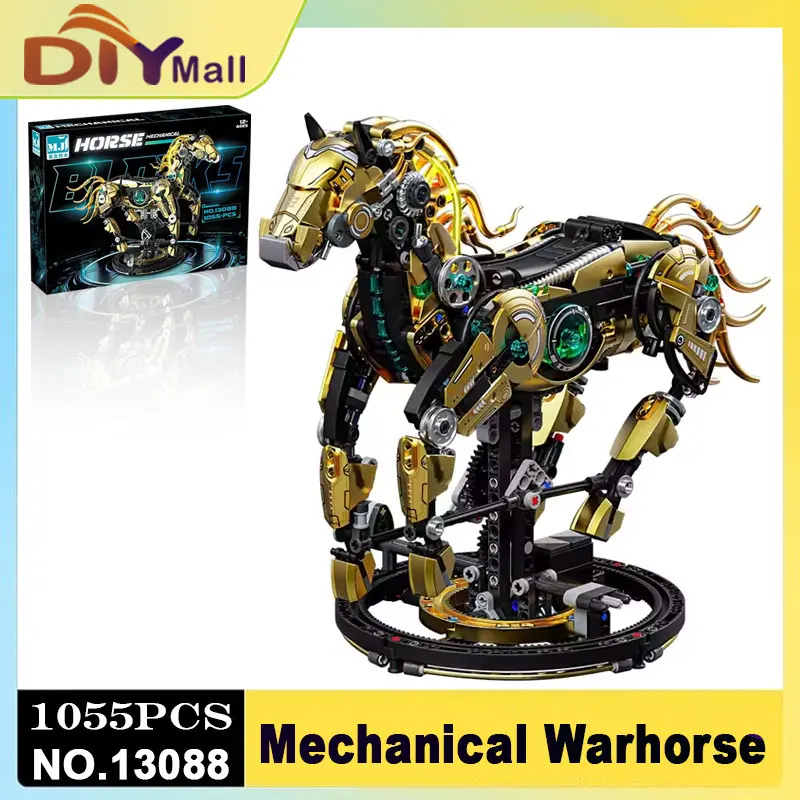 

Mechanical Horse Model Animal Series Building Blocks Puzzle AssemblyToy Sets Bricks Decorations For Adults Teens Birthday Gifts