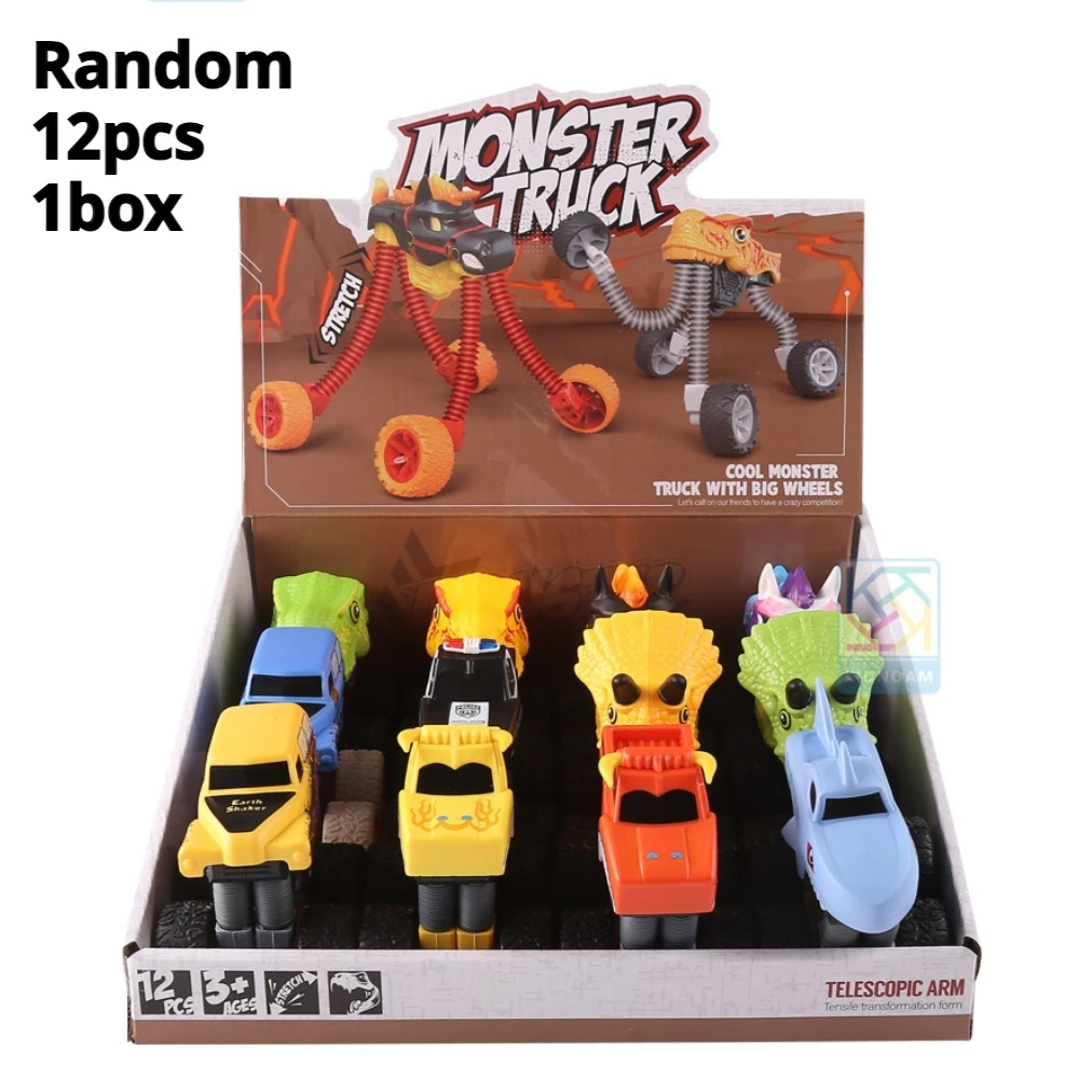 

El Toro Loco Fidget Toy Inertia Monster Truck Stretch Pop Tube Decompression Anti Stress Transformable Dinosaur Off Road Vehicle