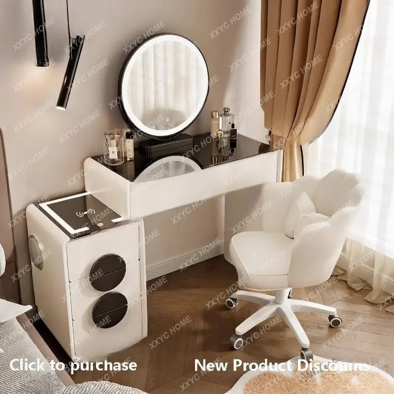 L Sturdy Decorations Vanity Desk Chair Luxury Girl Wood Bedside Vanity Desk Cabinet Cute Modern