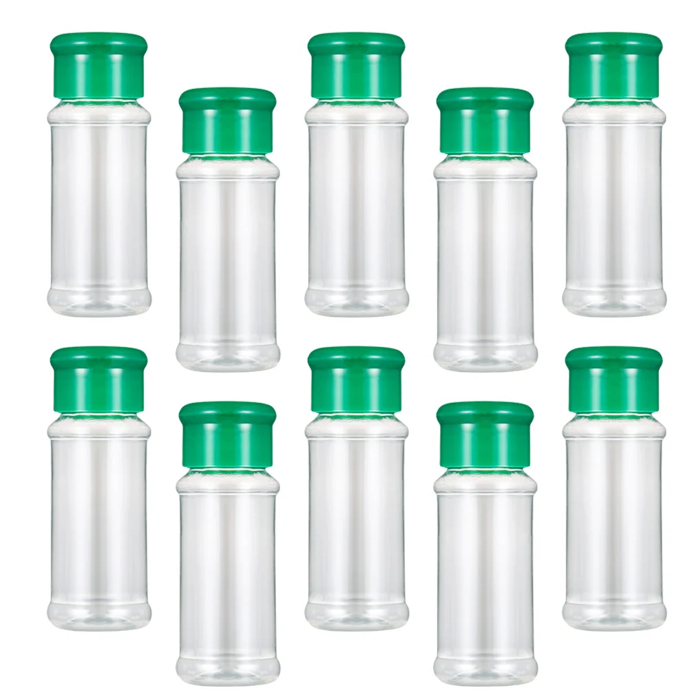 20 Pcs Castor Kitchen Plastic Seasoning Container Spice Jar Salt Bottle Pepper Storage