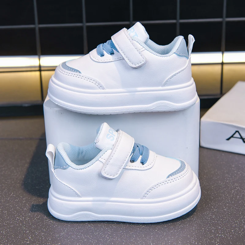 Children White Shoes Spring Autumn Kids Sports Student Anti slip Lightweight Boys Girls Board Shoes Soft Sole Baby Casual Shoes