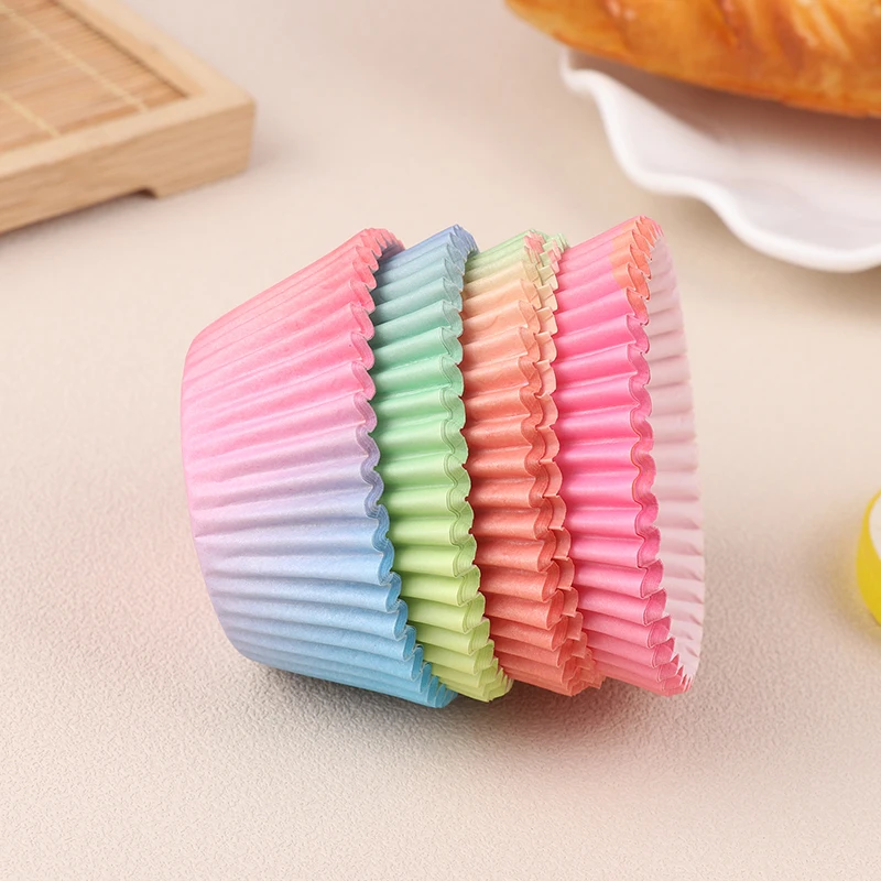 100Pcs Cupcake Liners Standard Cupcake Cups DIY Cupcake Papers Baking Cups Cupcake Wrappers Kitchen Baking Accessories