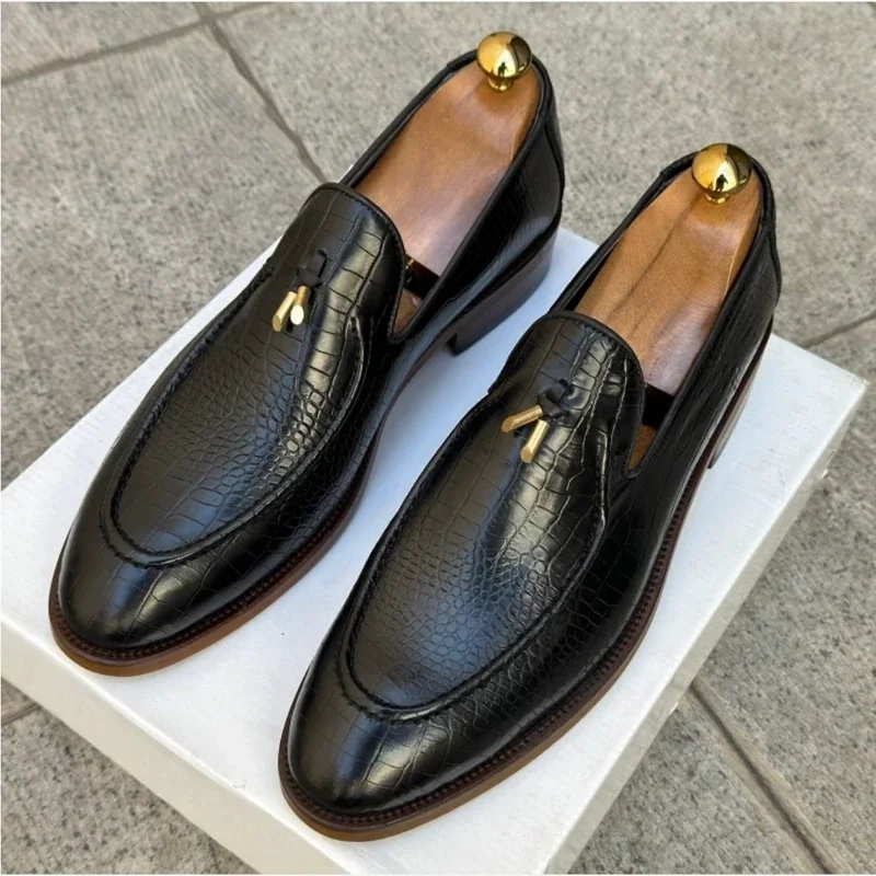 Brand Designer Men's Patent Italian Leather Shoes Business office commuting Loafter Luxury Wedding Prom Catwalk Social Oxfords