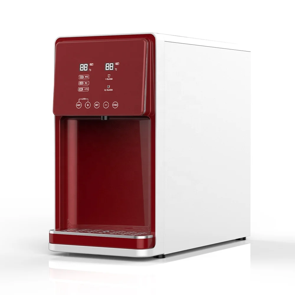 

Reverse osmosis housing purified office countertop hot cold ro desktop water filter dispenser