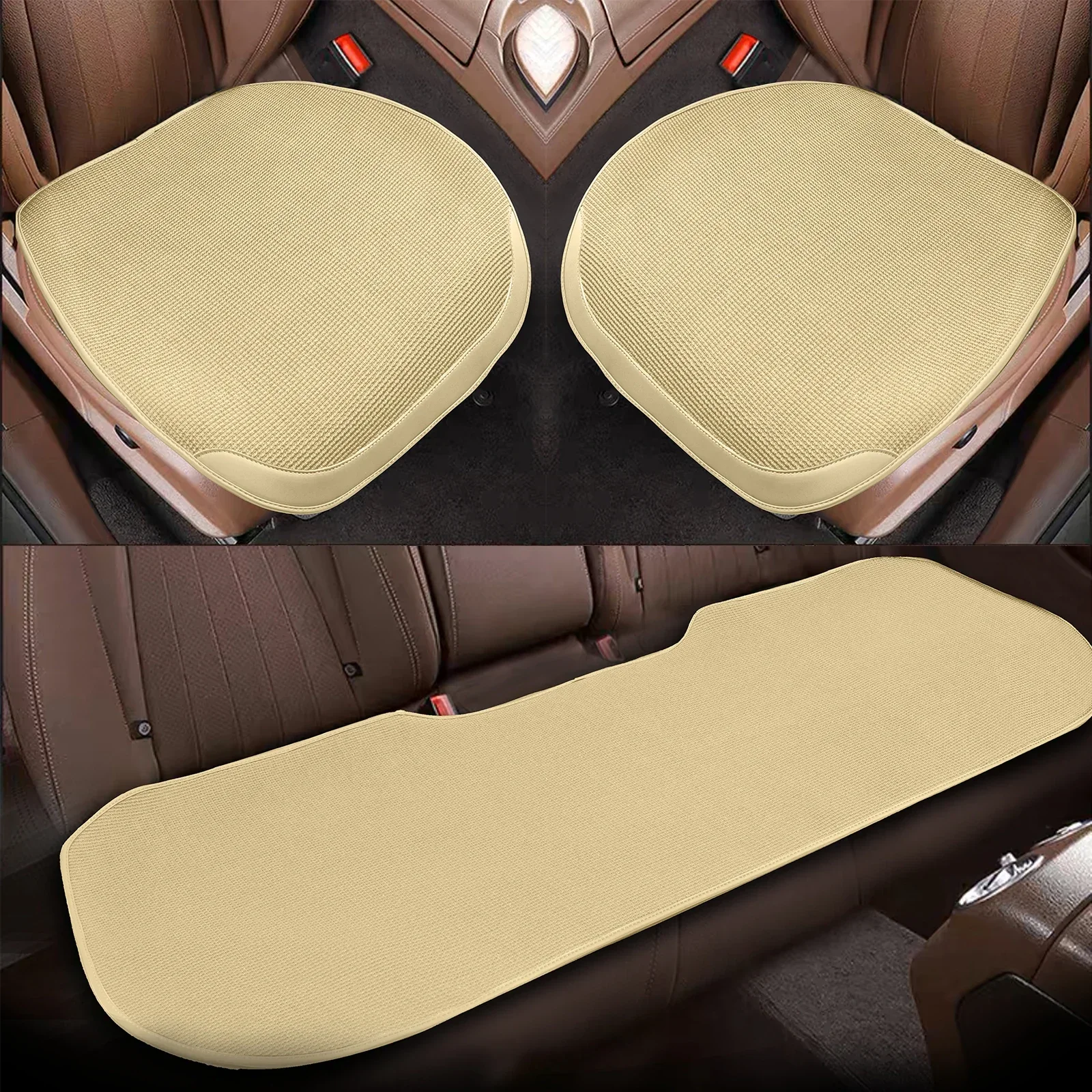 Forbell Car Seat Covers, Breathable Ice Silk, Non-Slip Cushion with Air Layer, Universal Fit for Cars & SUVs