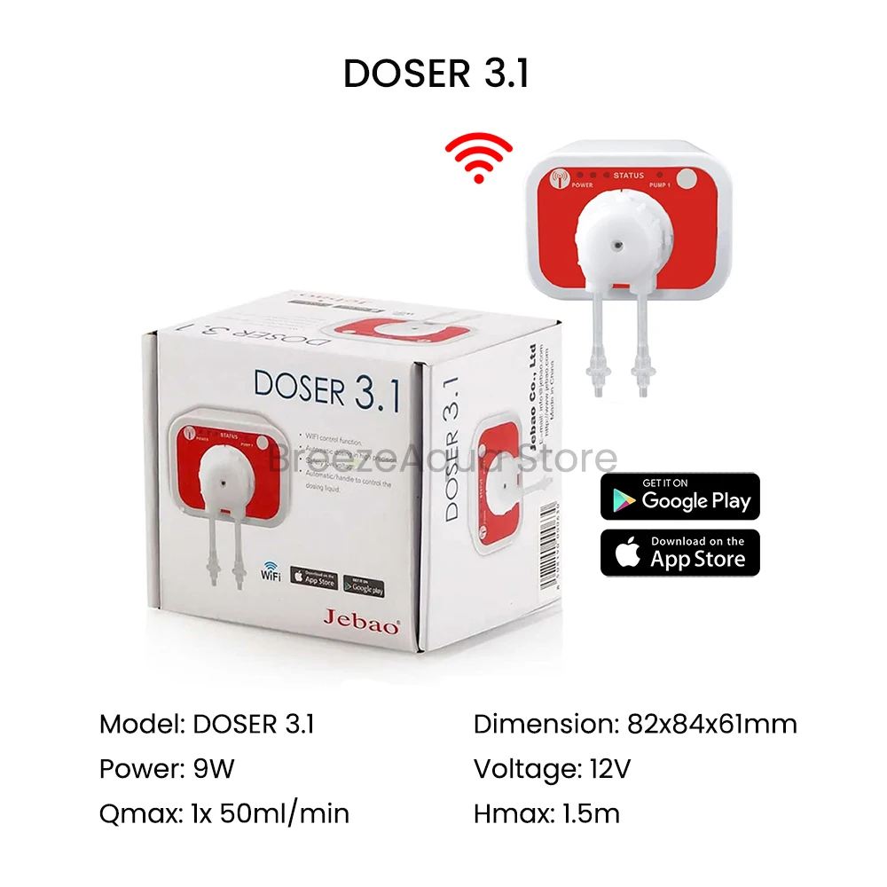 Jebao Smart Doser 3.1 Doser 3.4 MD-4.4 WiFi App Control Aquarium Automatic Dosing Pump for Coral Reef Fish Tank