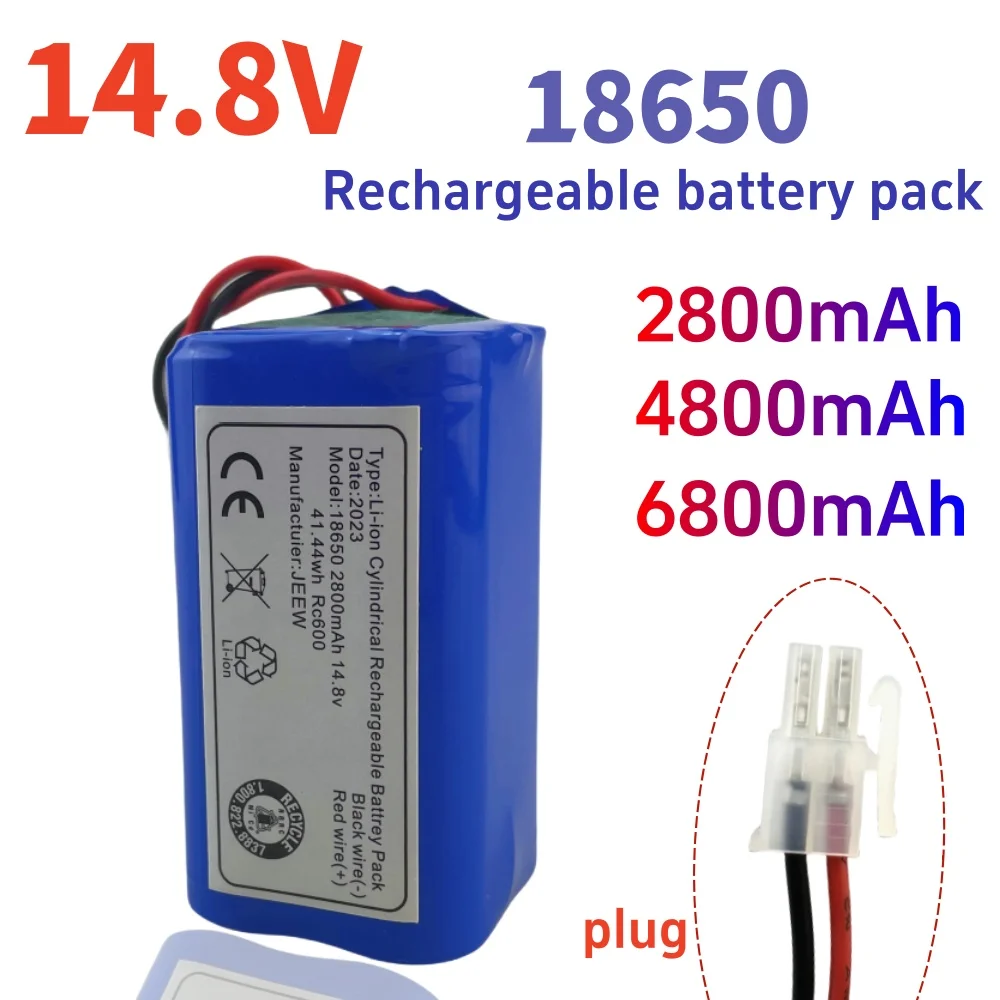 

18650 14.8V 2800/4800/6800mAh lithium-ion battery, suitable for Xiaomi G1 Mi Essential MJSTG1 for replacing robot vacuum cleaner