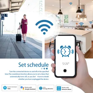 Tuya Smart WiFi plug 16/20a điều khiển từ xa điều khiển thông minh Chức năng Thời gian theo dõi năng lượng năng lượng hoạt động với Alexa Google Home 10 băng ghế bán hàng chính cho Điện tử - №3
