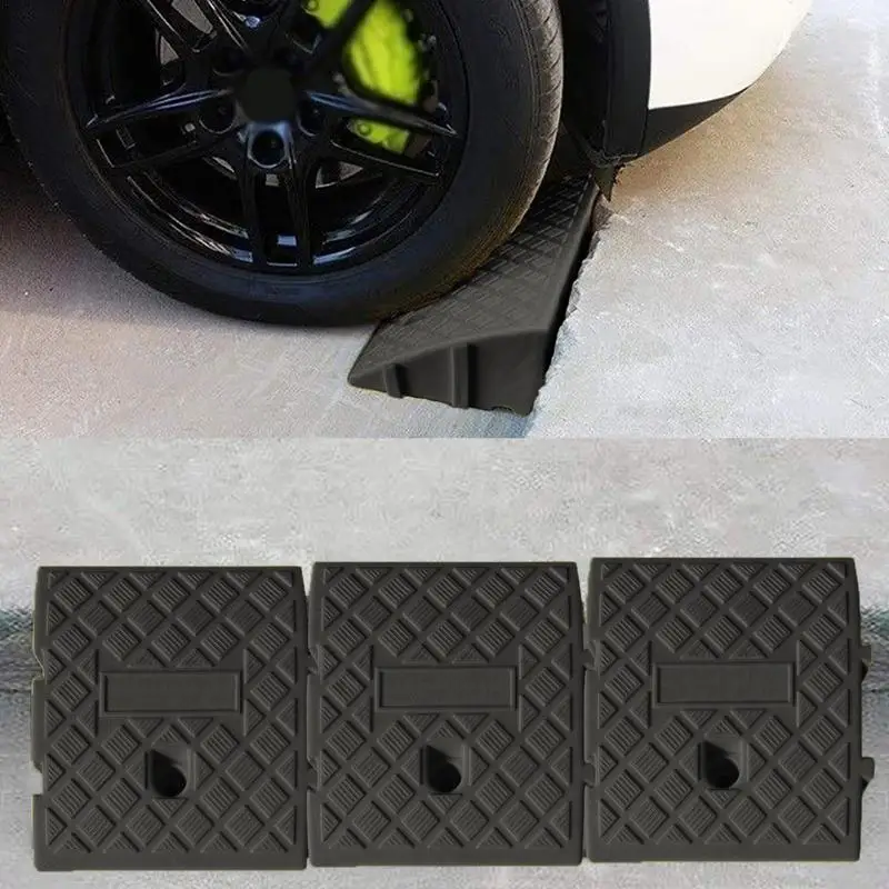 Anti-slip Car Wheel Driveway Ramps Portable Lightweight Tires Curb Ramps Heavy Duty Threshold Ramp Kit For Car Trailer Truck