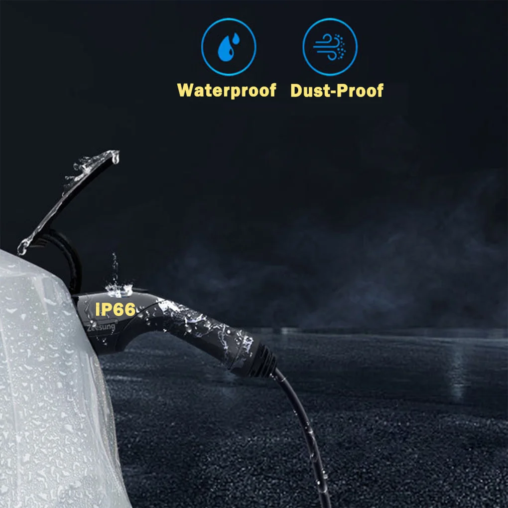 13A 3 кВт Портативное зарядное устройство для электромобилей Type 2 IEC62196-2 Зарядное устройство для электромобилей Зарядный кабель EVSE Зарядный кабель Wallbox Британская вилка