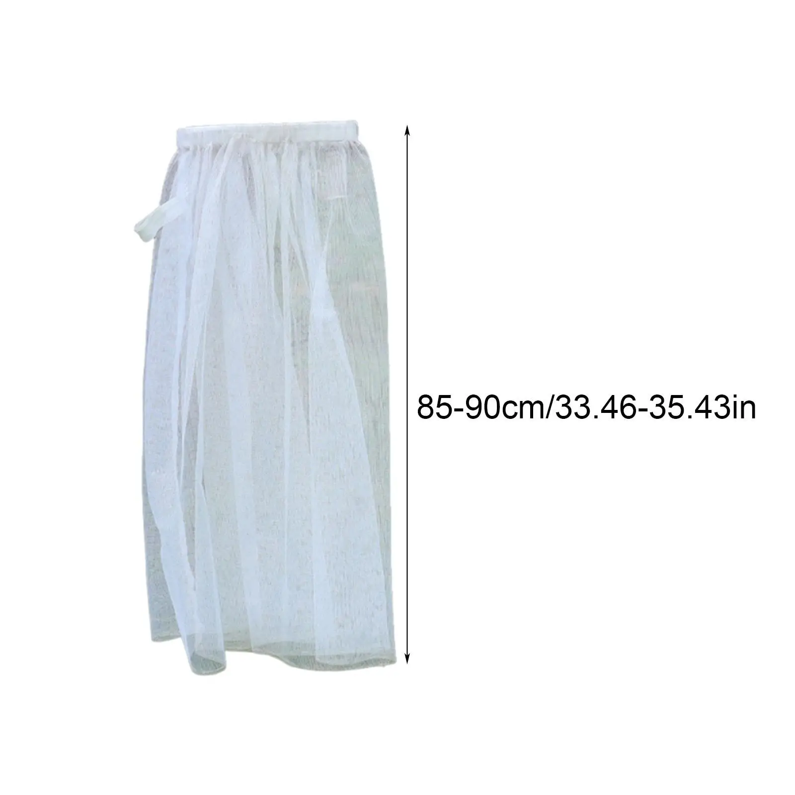 تنورة شبكية للبعوض لصيد الأسماك ملحقات خارجية واقية من الشمس فستان بطول 2 متر محيط تنورة متعدد الاستخدامات قابل للتنفس باللون الأبيض #6