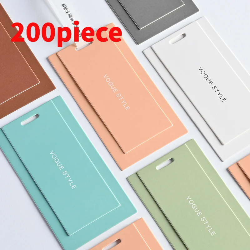 20 0piece.Custom.2025 Custom Printed Logo Paper Hang Price Swing Clothing Labels Over Hang Folding Embossed Hang