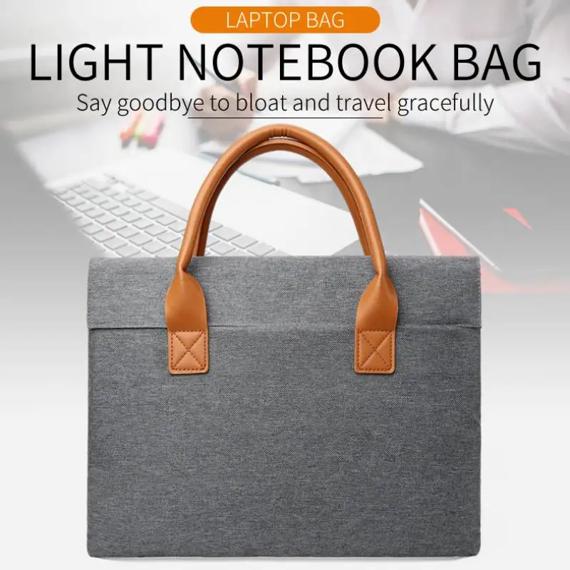 Men Versatile Business Briefcase Portable Large Capacity Shoulder Bag Multiple Pockets Handbag for Business & Casual Use