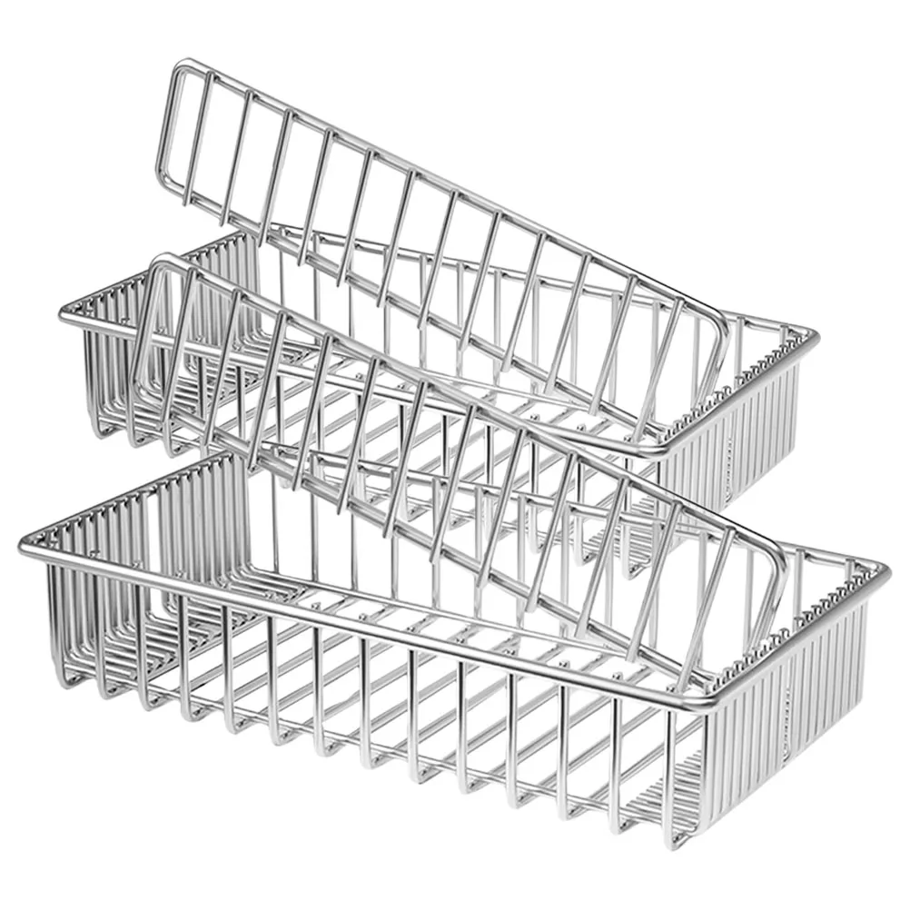 

2 Pcs Stainless Steel Chopstick Basket Cutlery Rack Kitchen Shelf Organizer Metal Silverware Drawer Utensil Tray Holder