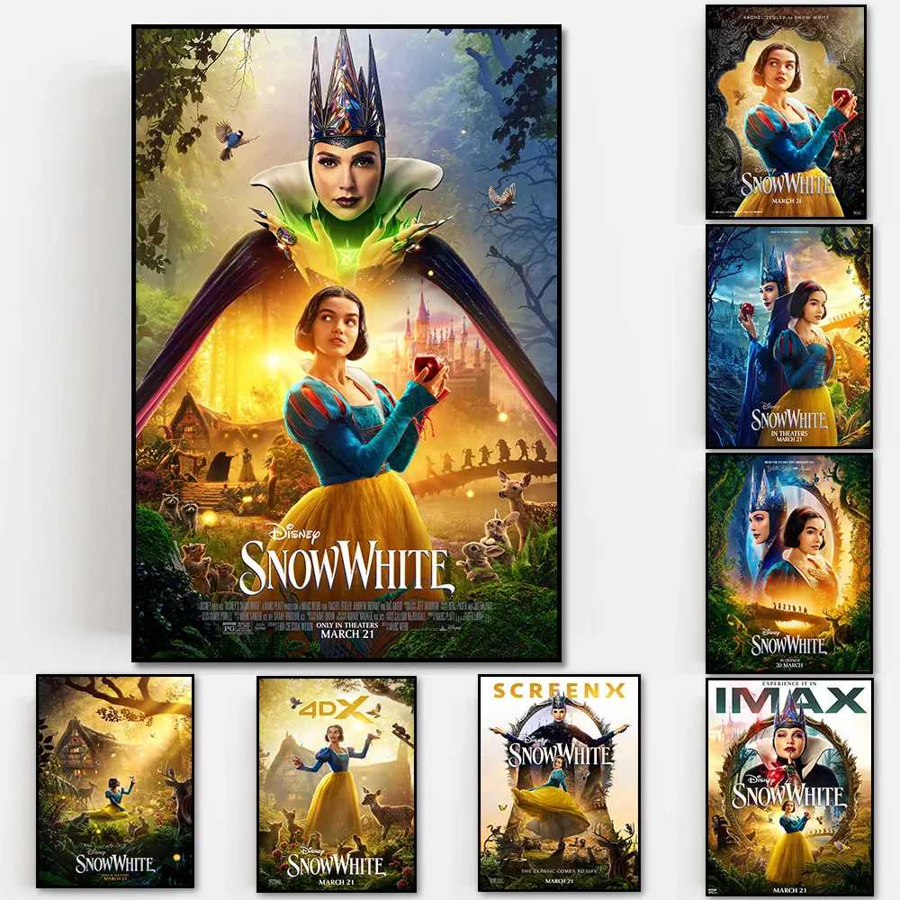 MINISO 2025 nueva Disney Blancanieves película cartel lienzo pared arte Vintage decoración del hogar cartel para sala de estar dormitorio estético Pr