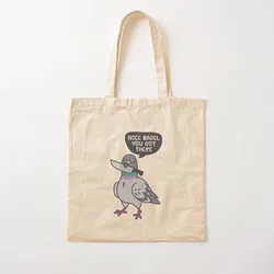 Cute Pigeon With A Knife Tote Bag shopper bag woman hand bag Canvas Tote