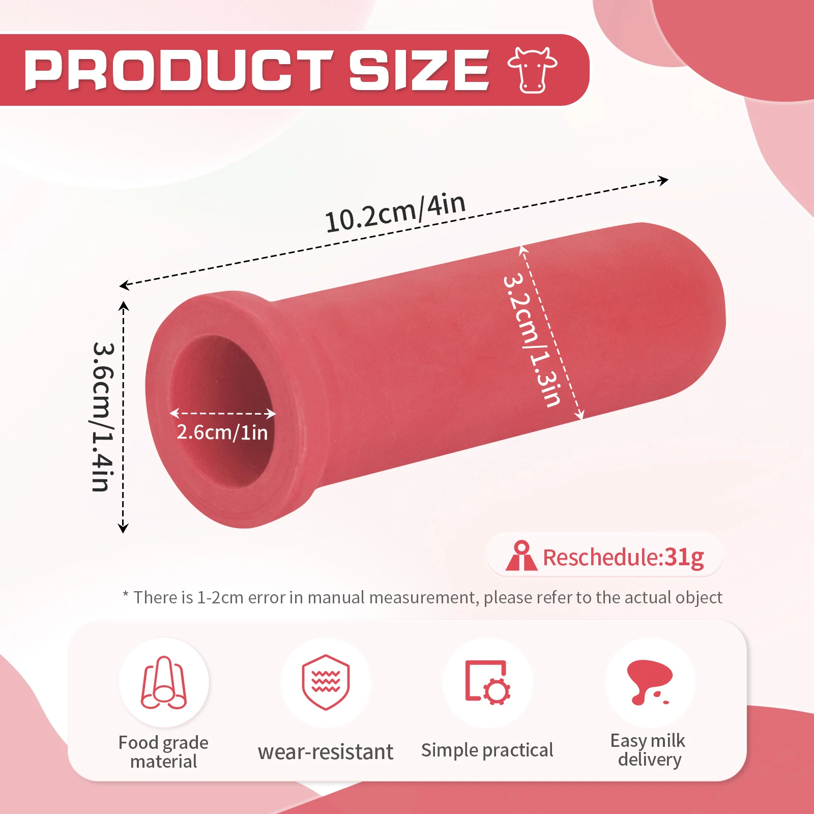 5/10 PCS Soft Rubber Cow Calves Nipple Farm Animal Milk Bottle Teats Bucket Mouth Nipple Lamb Calf Cows Milking Feeder Supplies