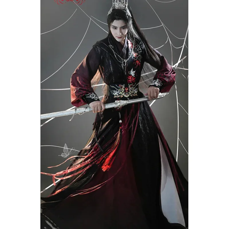سونغ سلالة هانفو تأثيري الأحمر ماجيك زنبق الزي القديم أنيمي التمهيد فنون الدفاع عن النفس الفروسية هانفو دور اللعب كرنفال الهالوين