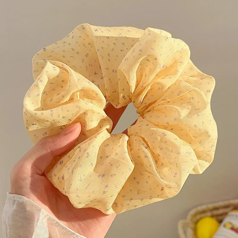 Elegant Solid Large Soft Scrunchie For Women Girls Sweet Hair Ornament Elastic Hair Band Hair Tie Hair Accessories