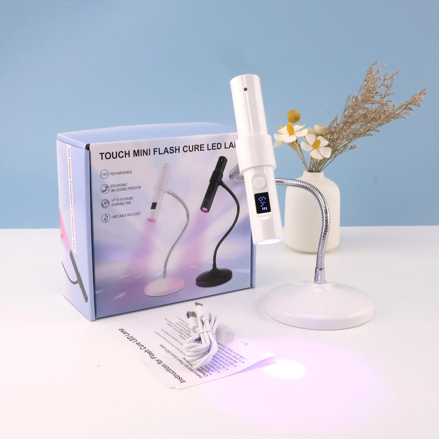 Tragbare Mini-UV-LED-Nagellampe, USB, professioneller Nageltrockner, Mini-Taschenlampenstift zum Aushärten aller Gele, Nageltrockner, Maniküre-Werkzeug