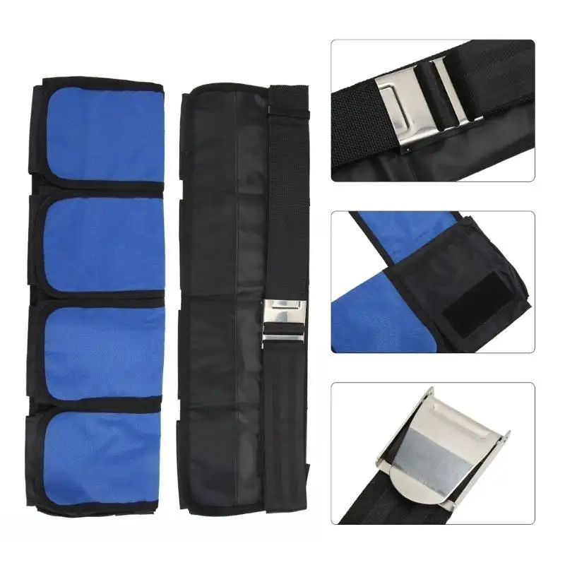 

652F Weight Belt with 4 Pockets Quick-Release Buckle Adjustable Weight Belt